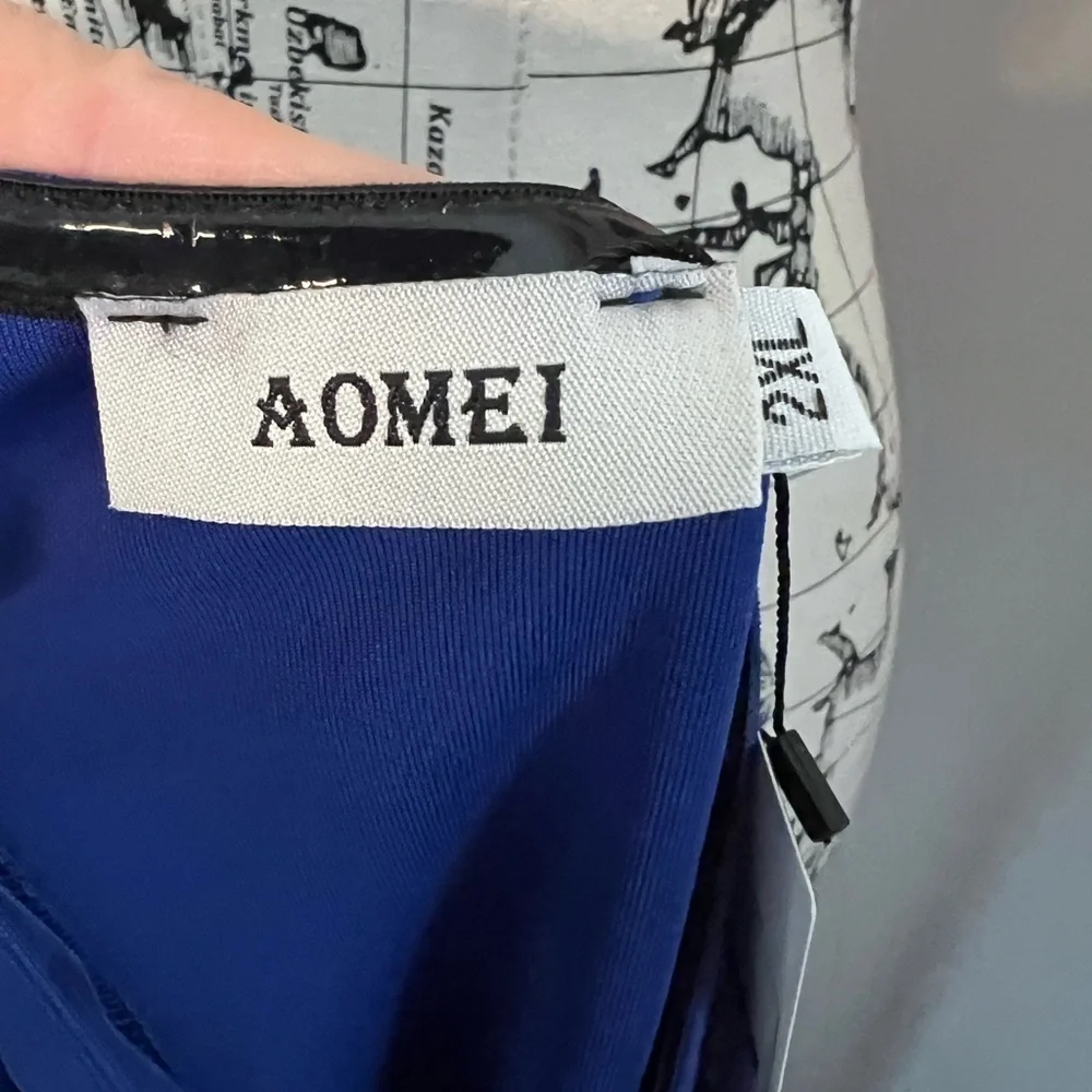 Aomei One Shouldered Open Sleeve Dress NWT